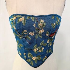Floral Tapestry Corset Top